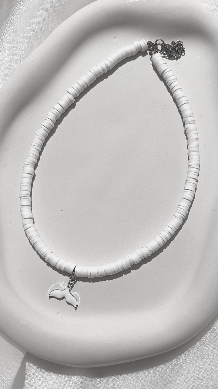 گردنبند دم وال فیمو سفید