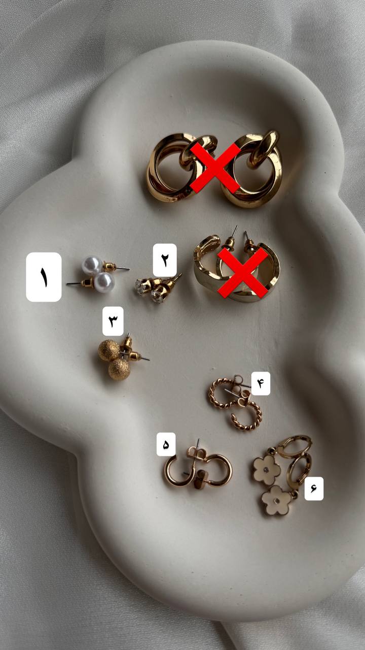 گوشواره میخی ریز طلایی